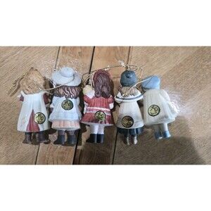 Vintage Lot Of 5 Jan Hagara Collectibles  Porcelain Christmas Ornaments